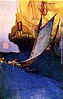 Attack on a Galleon by Howard Pyle